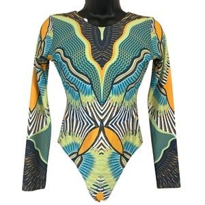 Andrea Iyamah Yellow and Blue
Patterned Bodysuit